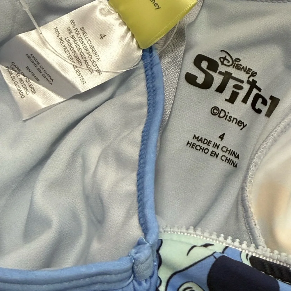Girls Size 4 Disney Lilo & Stitch Rash Guard And Bikini Swimsuit Set - NWT